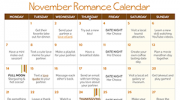 2016 November Romance Calendar